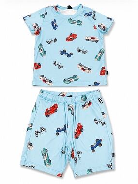 Pixie Lane Simply Soft Race Car Tee & Shorts Set Size 2